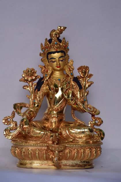 8inch Green Tara Full Gold